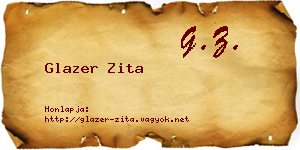 Glazer Zita névjegykártya