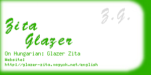 zita glazer business card